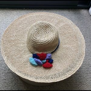 TIGERLILY LARGE POM POM SUN SUMMER HAT NEW